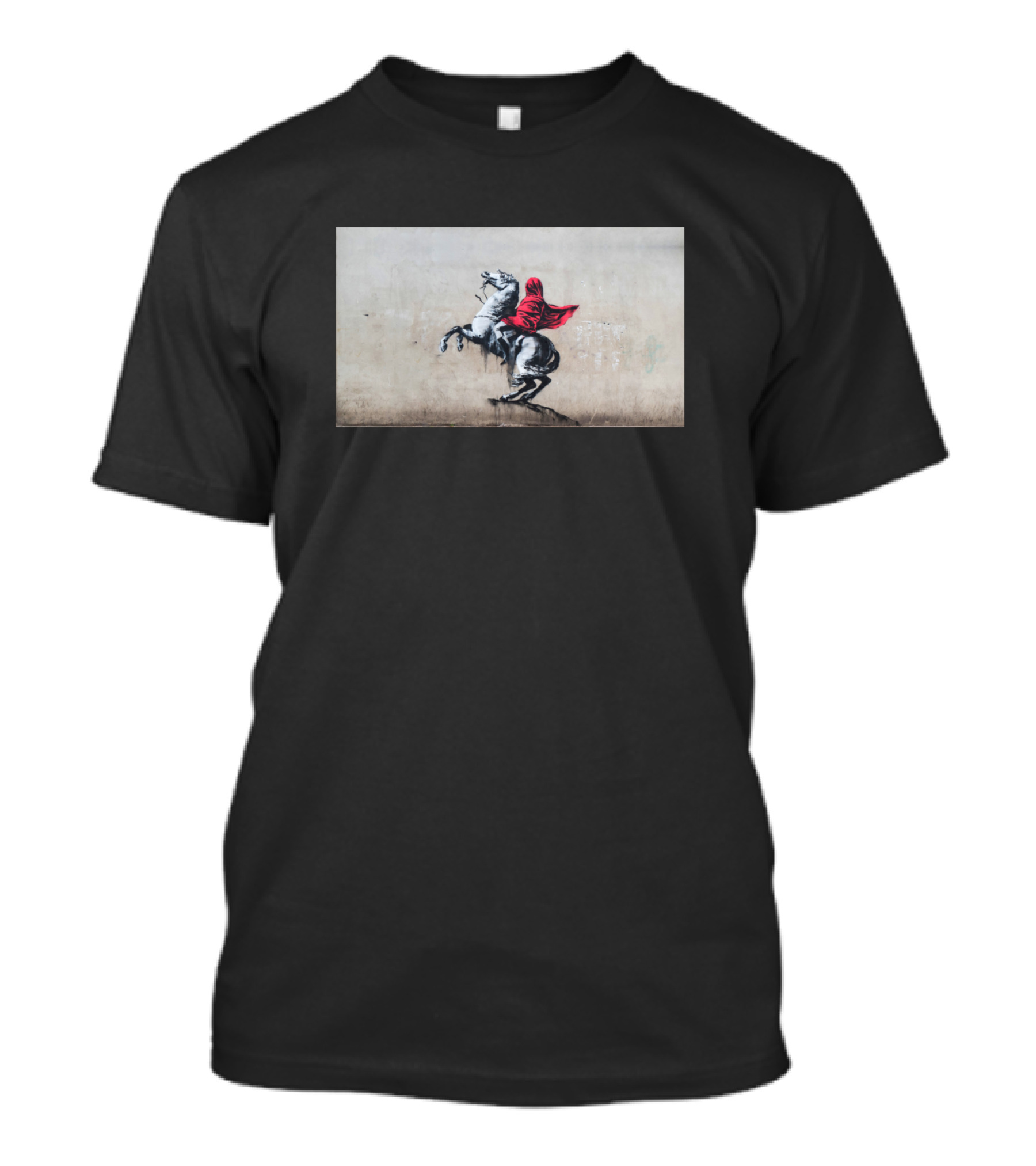 Napoleon Banksy Style Red Riding Hood Mural Paris T-Shirt