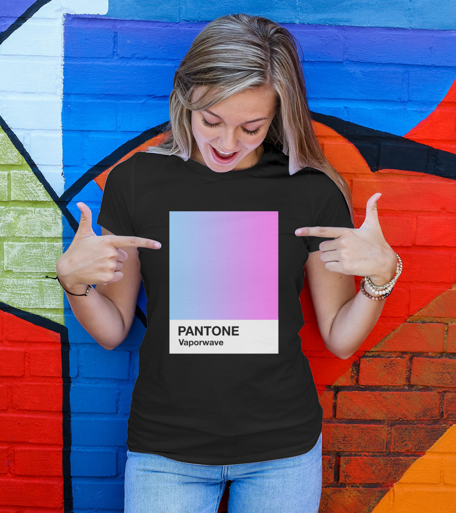 PANTONE Vaporwave Aesthetic Gradient Blue Pink T-Shirt
