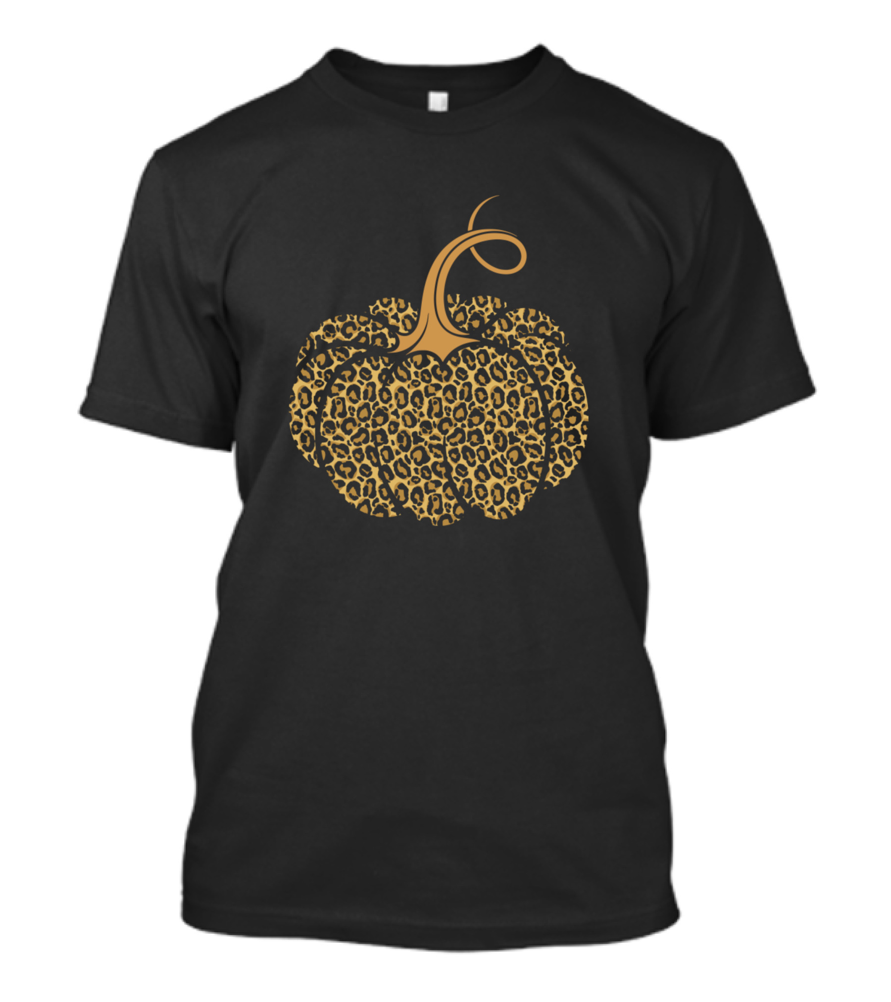 Pumpkin With Leopard Print T-Shirt