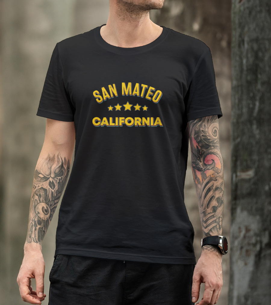 San Mateo California Star T-Shirt