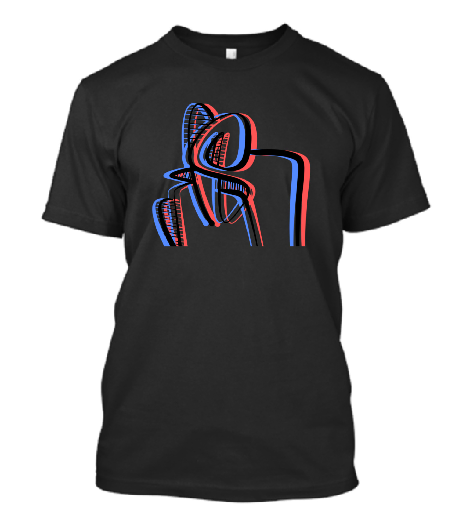 Sssssree Deeeee Abstract Red And Blue Lines T-Shirt