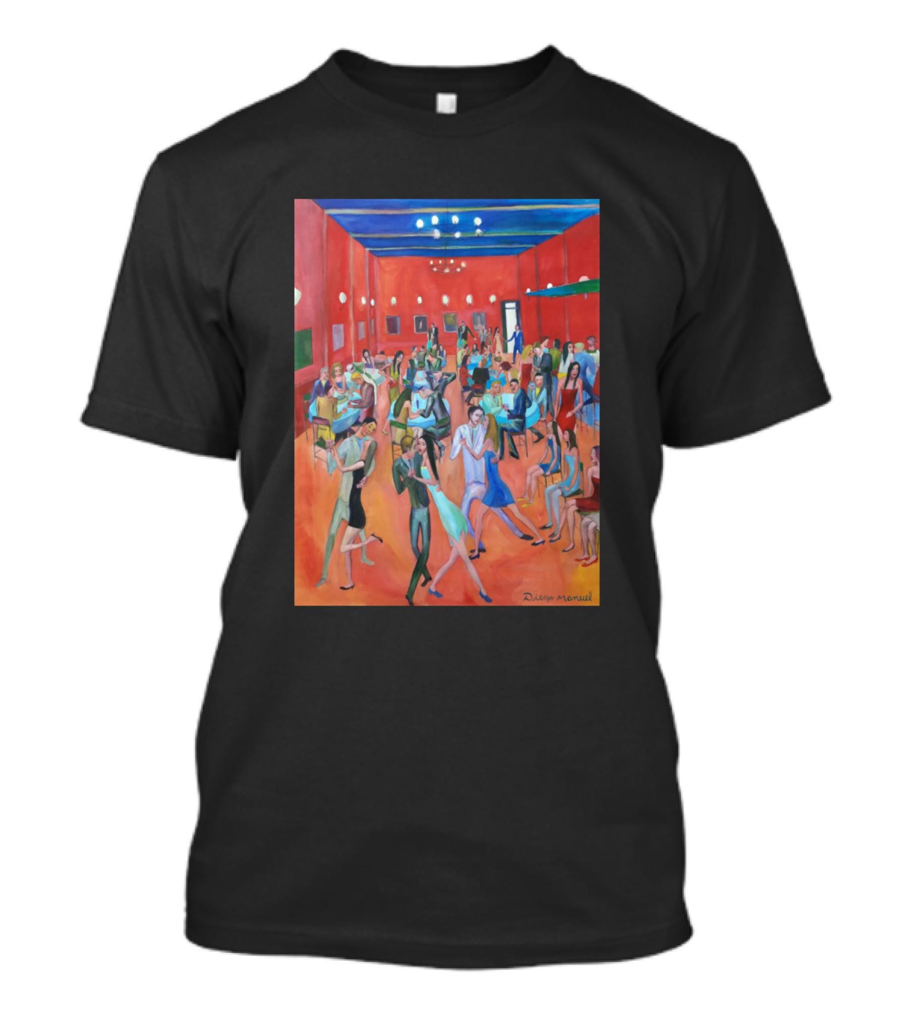 Tango Bar Colorful Dance Scene By Diego Manuel T-Shirt