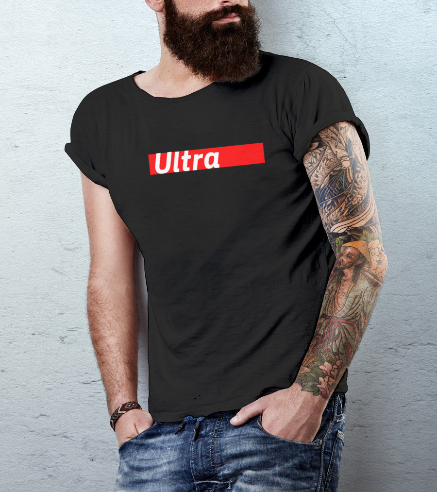 Ultra Brand Line By M2mdoh Red Box Text T-Shirt
