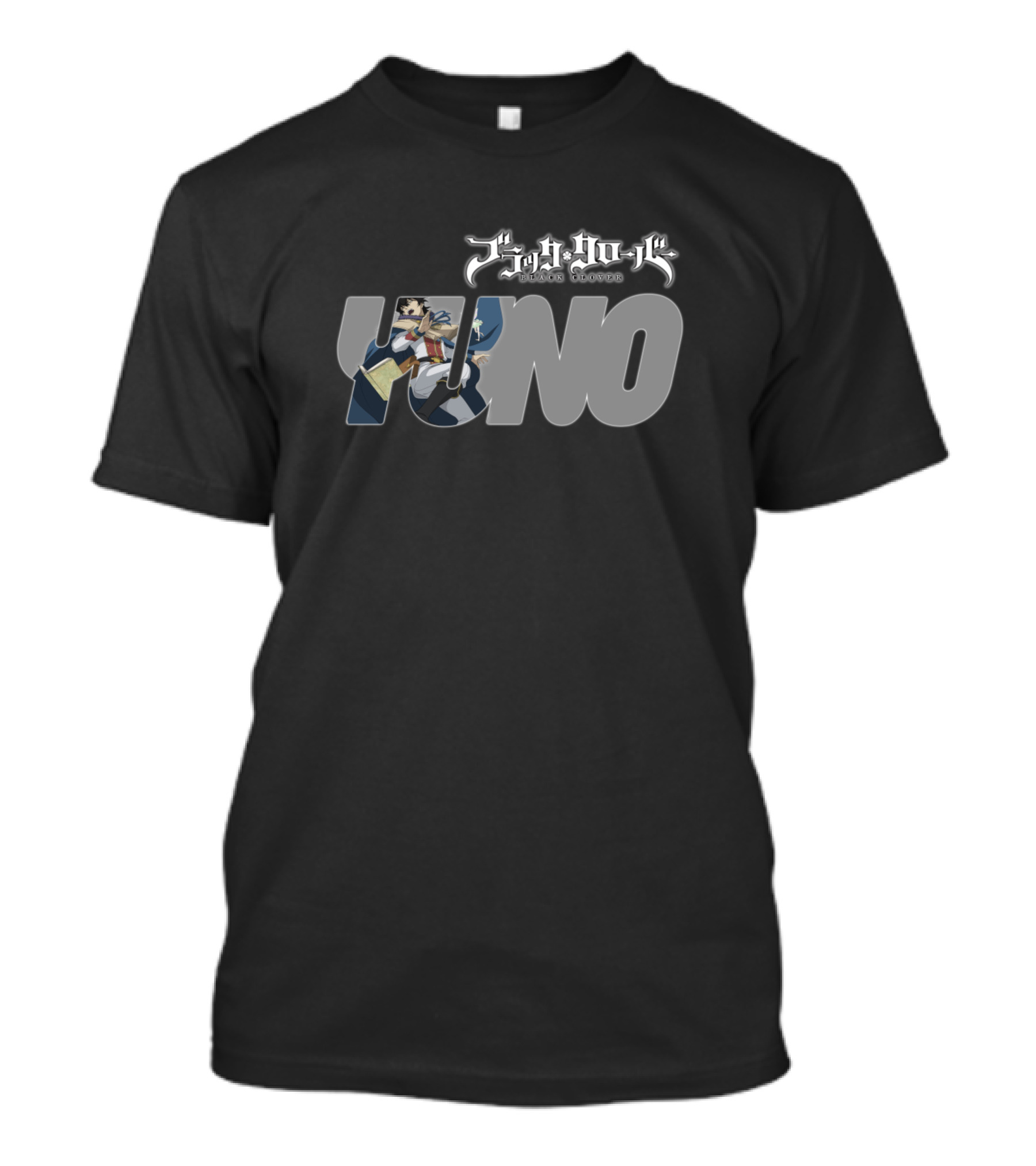 Yuno Black Clover Stylish Manga Font And Character T-Shirt