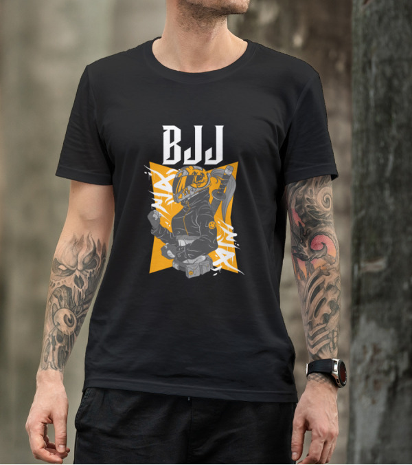 BJJ Biker Girl With Helmet And Katana T-Shirt