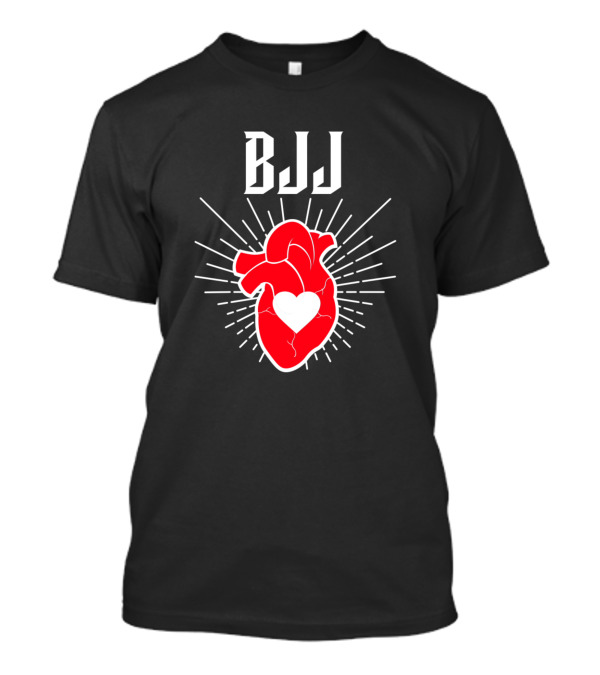 BJJ Anatomical Heart With White Center T-Shirt