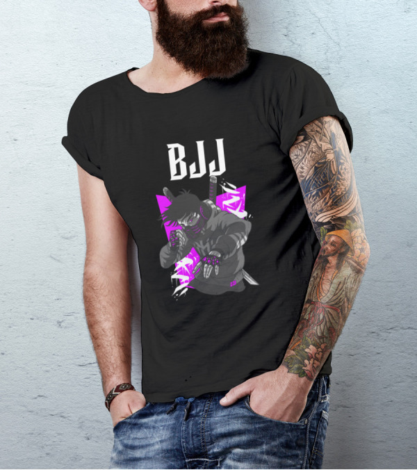 BJJ Ninja Martial Arts Purple Aesthetic T-Shirt