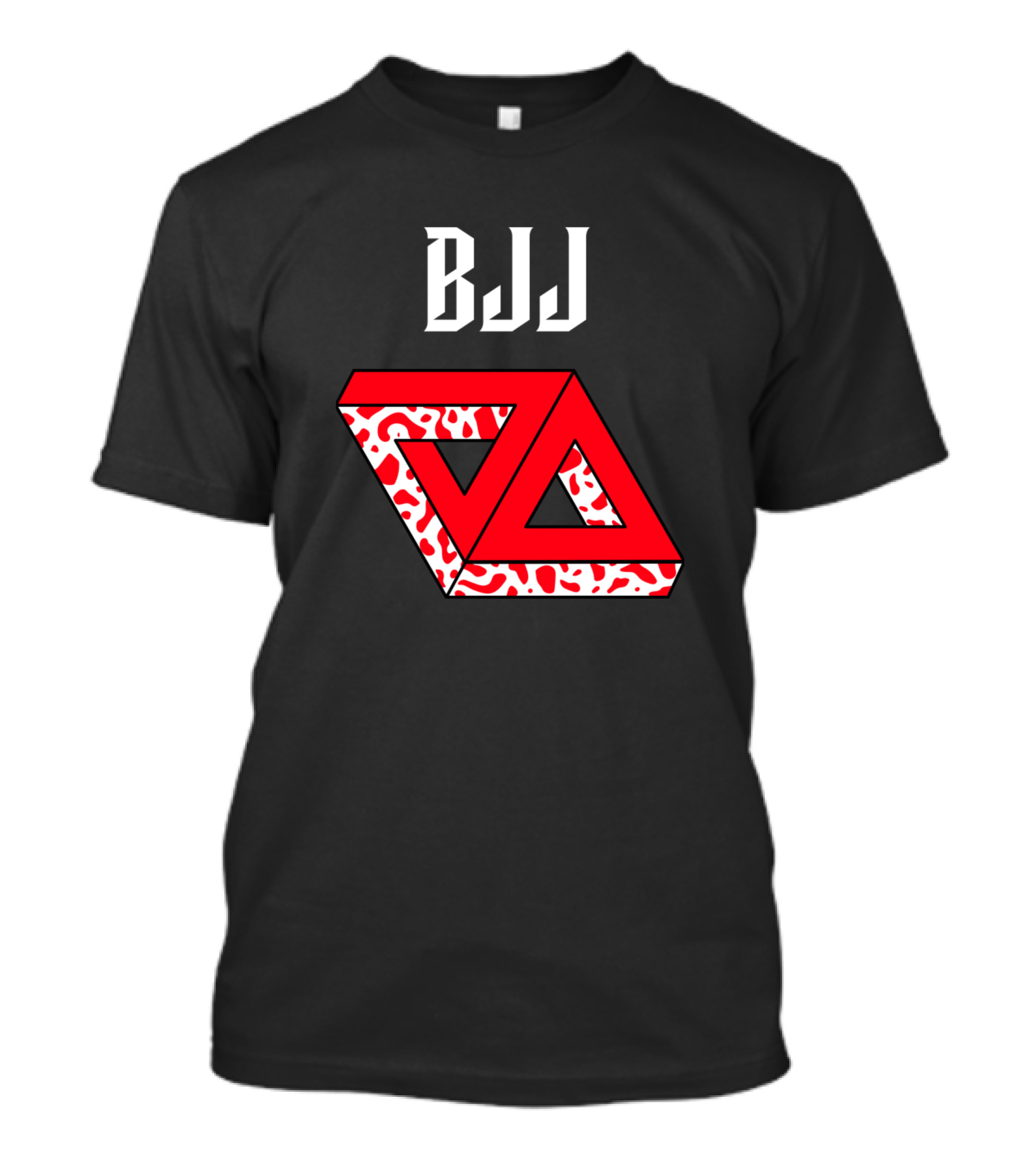 BJJ Trippy Triangle Red Geometric T-Shirt