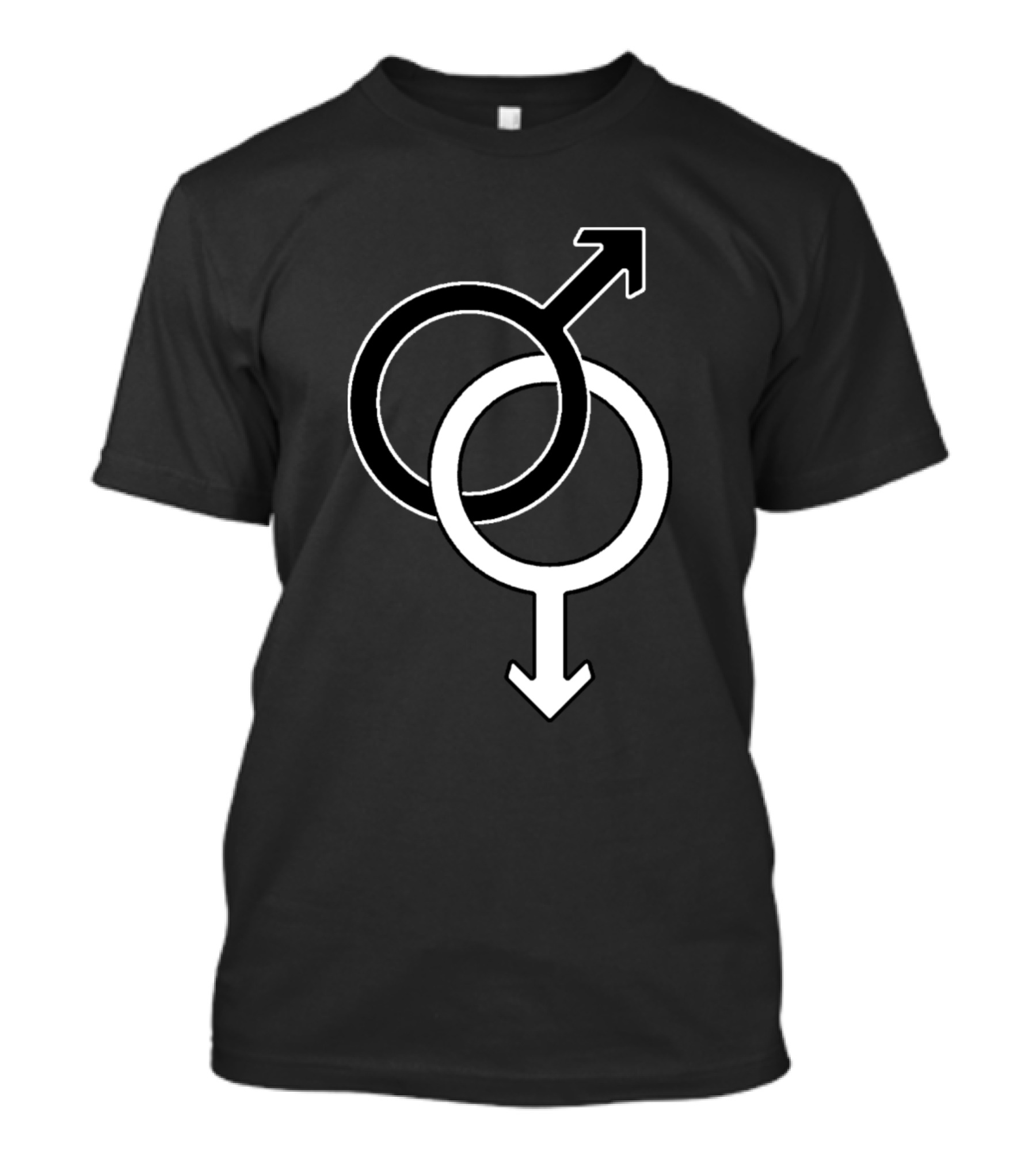 Black Into White Gender Symbols T-Shirt