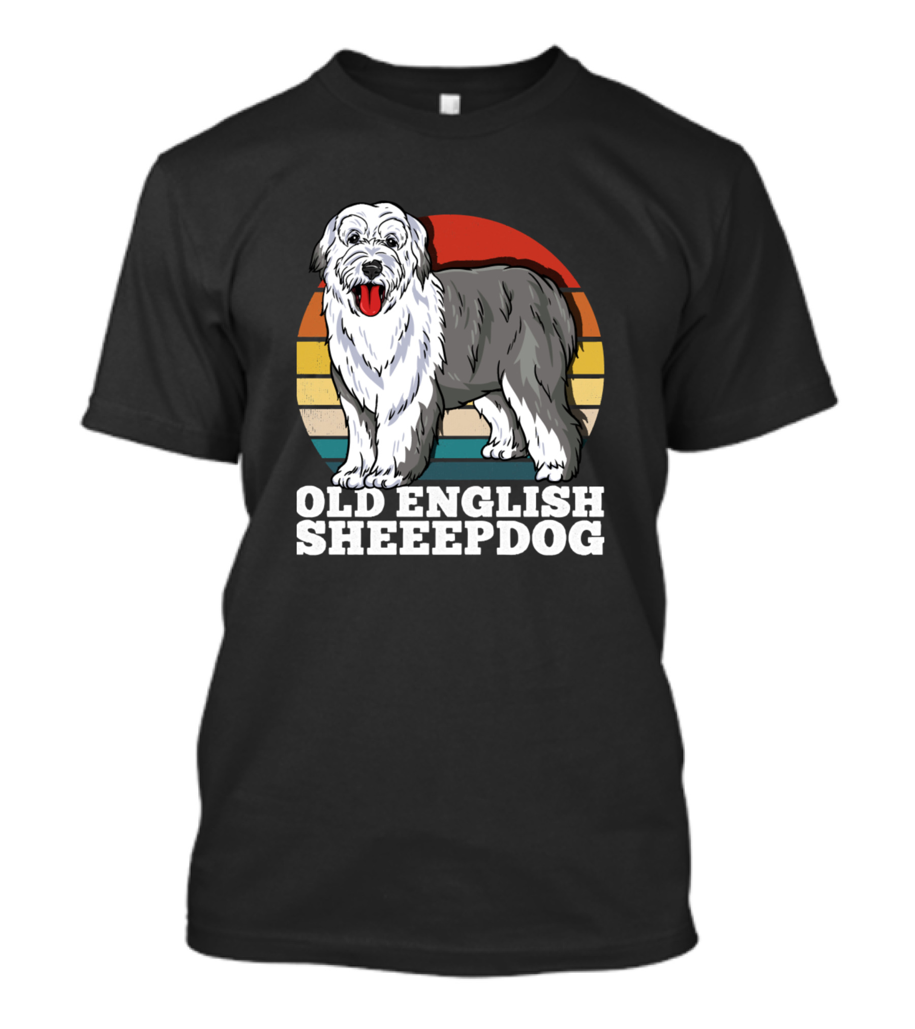 Old English Sheepdog Retro Vintage Dog T-Shirt