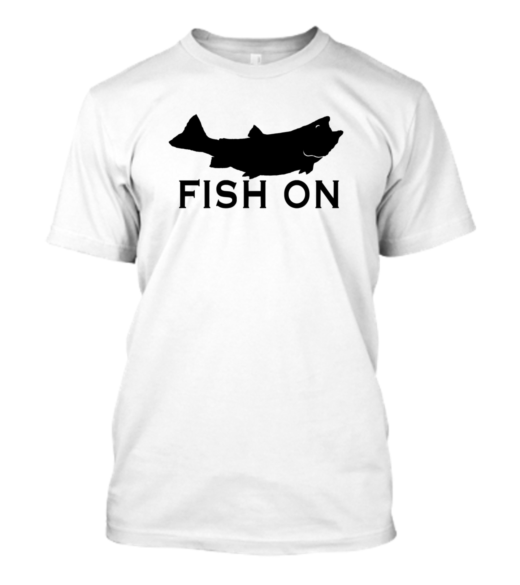 FISH ON Jumping Bass Silhouette Slim T-Shirt