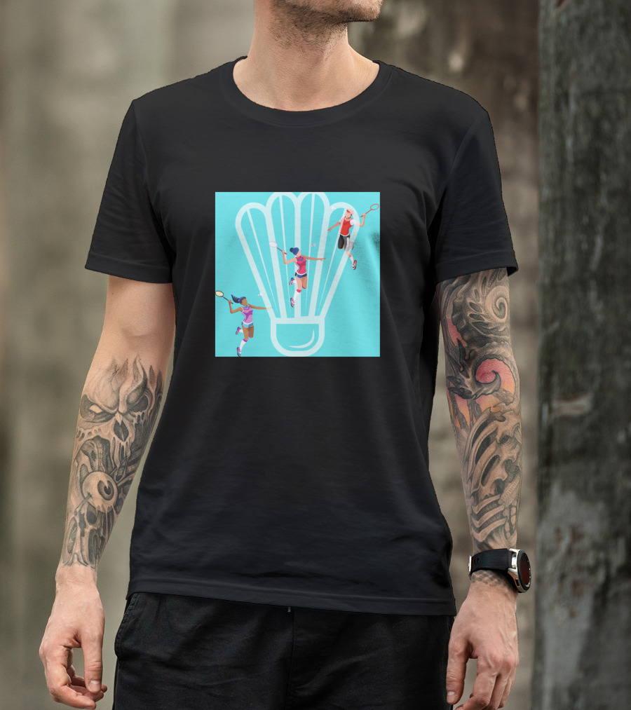 Game Set Play Badminton Shuttlecock Players T-Shirt