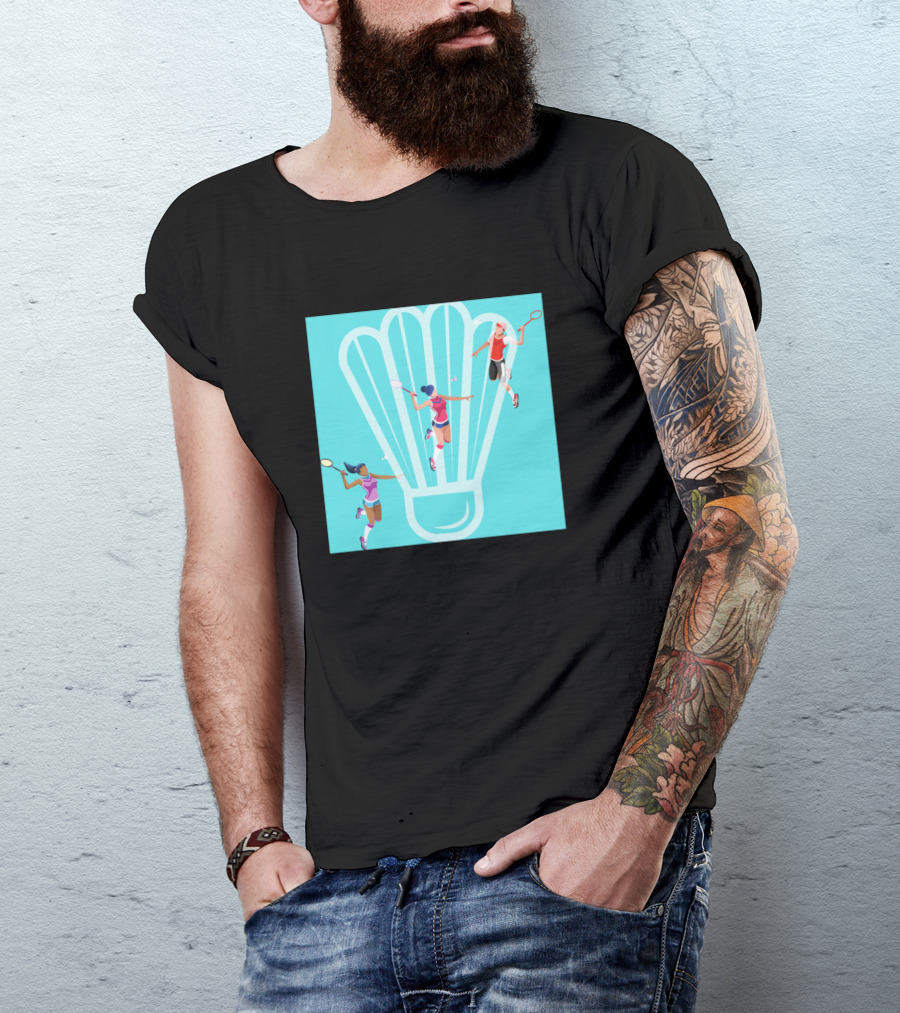 Game Set Play Badminton Shuttlecock Players T-Shirt