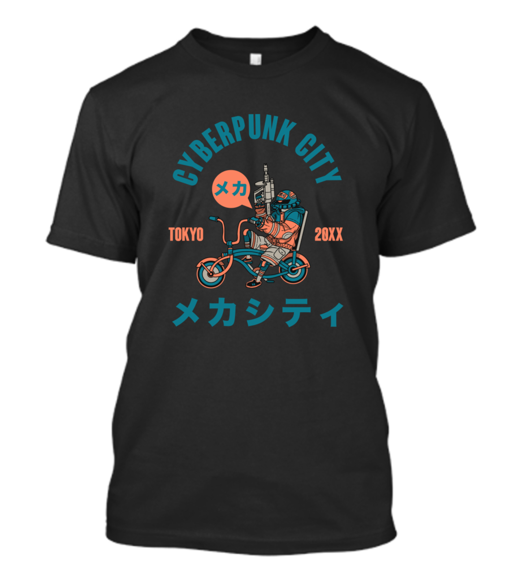 CYBERPUNK CITY TOKYO 20XX メカシティ Mecha T-Shirt