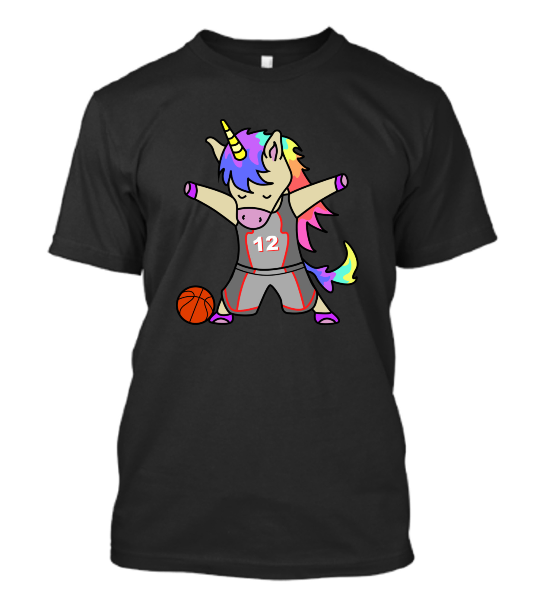 My Basket Unicorn Rainbow Basketball Player 12 T-Shirt