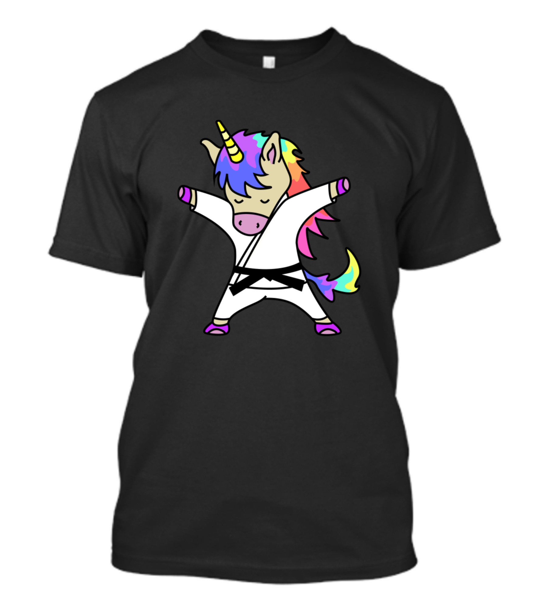 My Judo Unicorn Rainbow Karate Black Belt T-Shirt