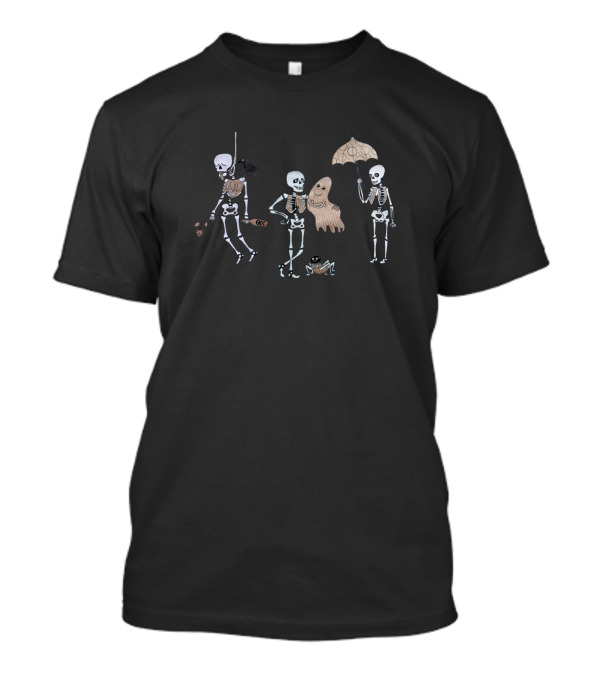 Squelettes Le Fantome Skeletons And Ghost With Umbrella T-Shirt