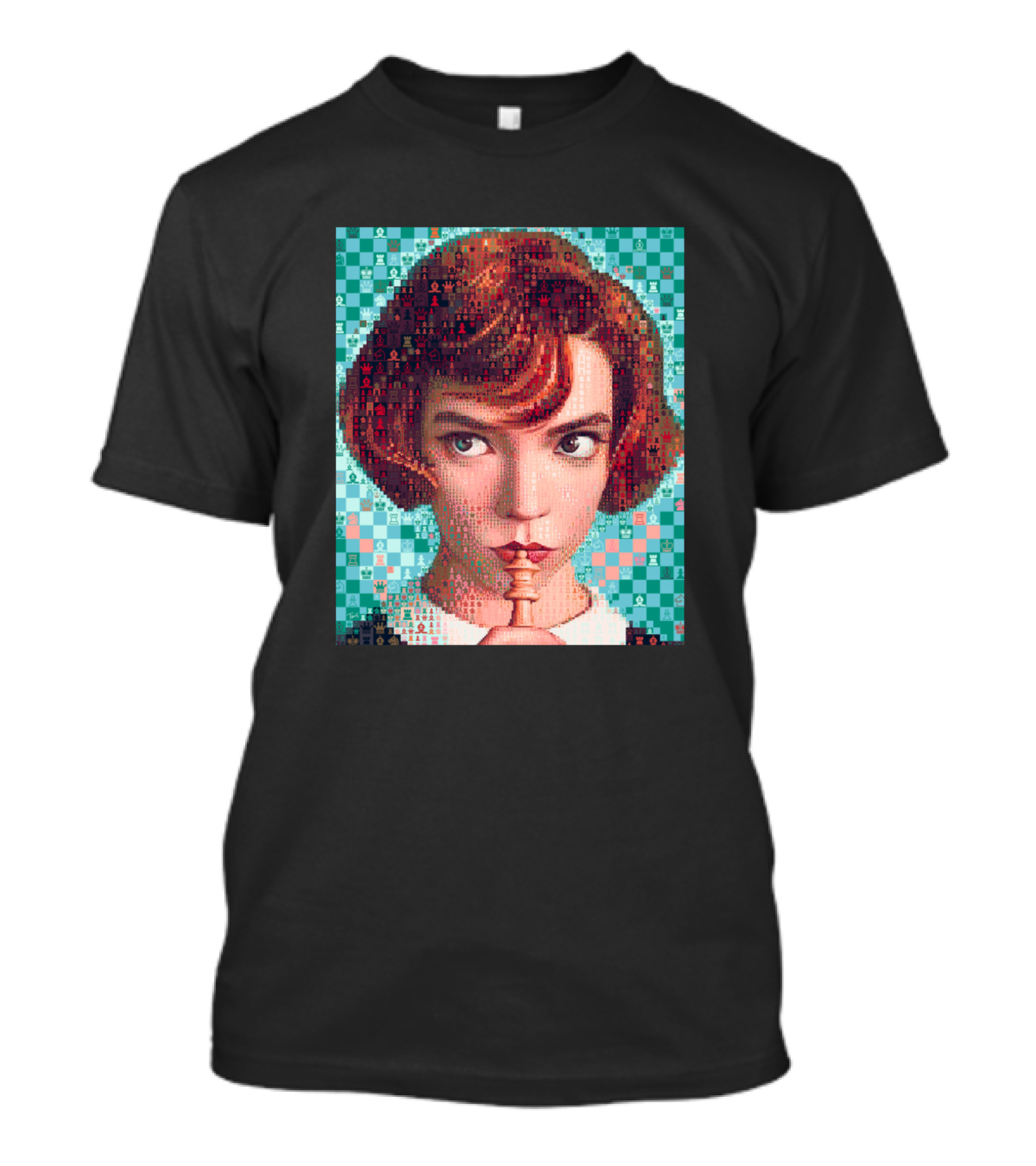 The Queens Gambit Anya Taylor Joy Checkered T-Shirt