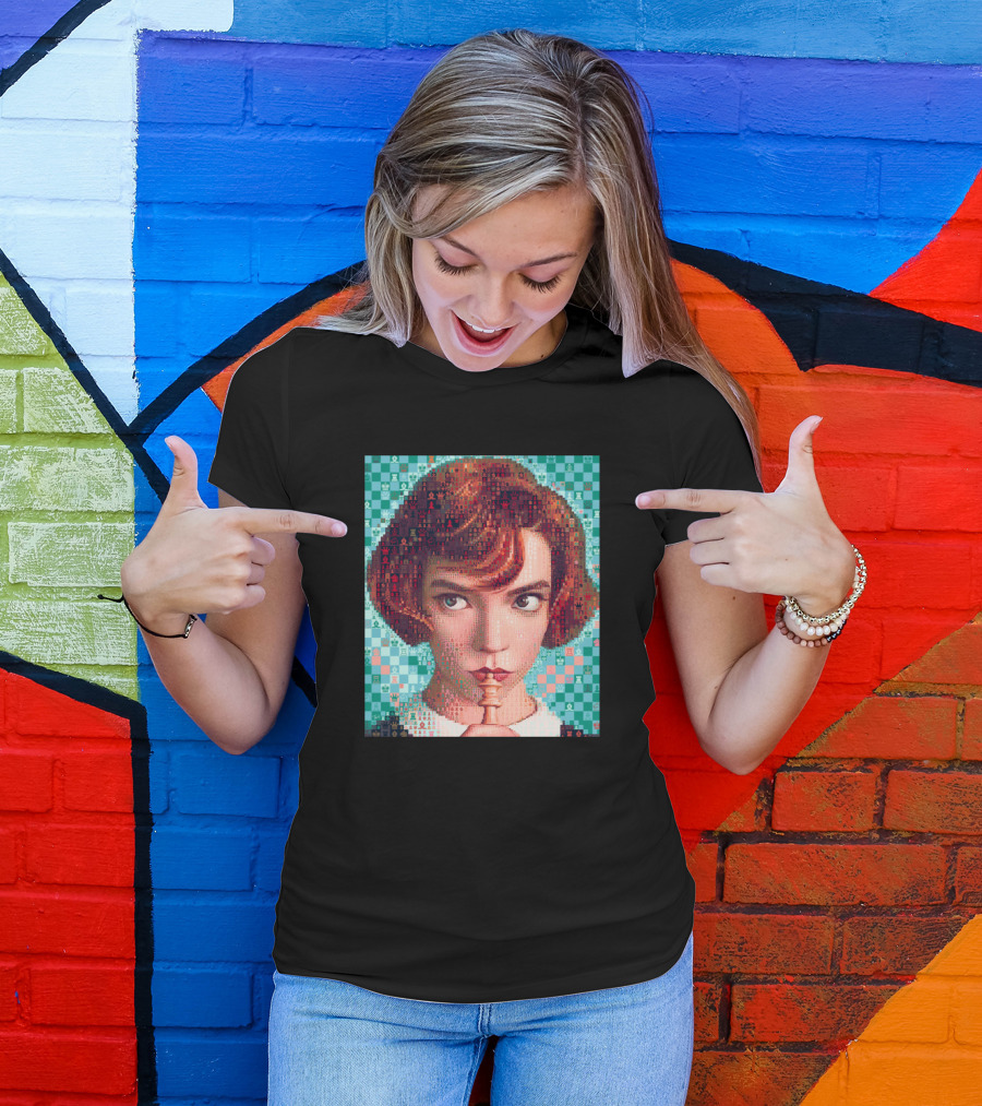 The Queens Gambit Anya Taylor Joy Checkered T-Shirt
