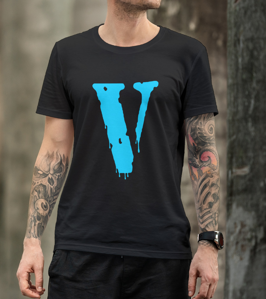 Vlone Baby Blue Dripping V Icon Classic Bestseller T-Shirt