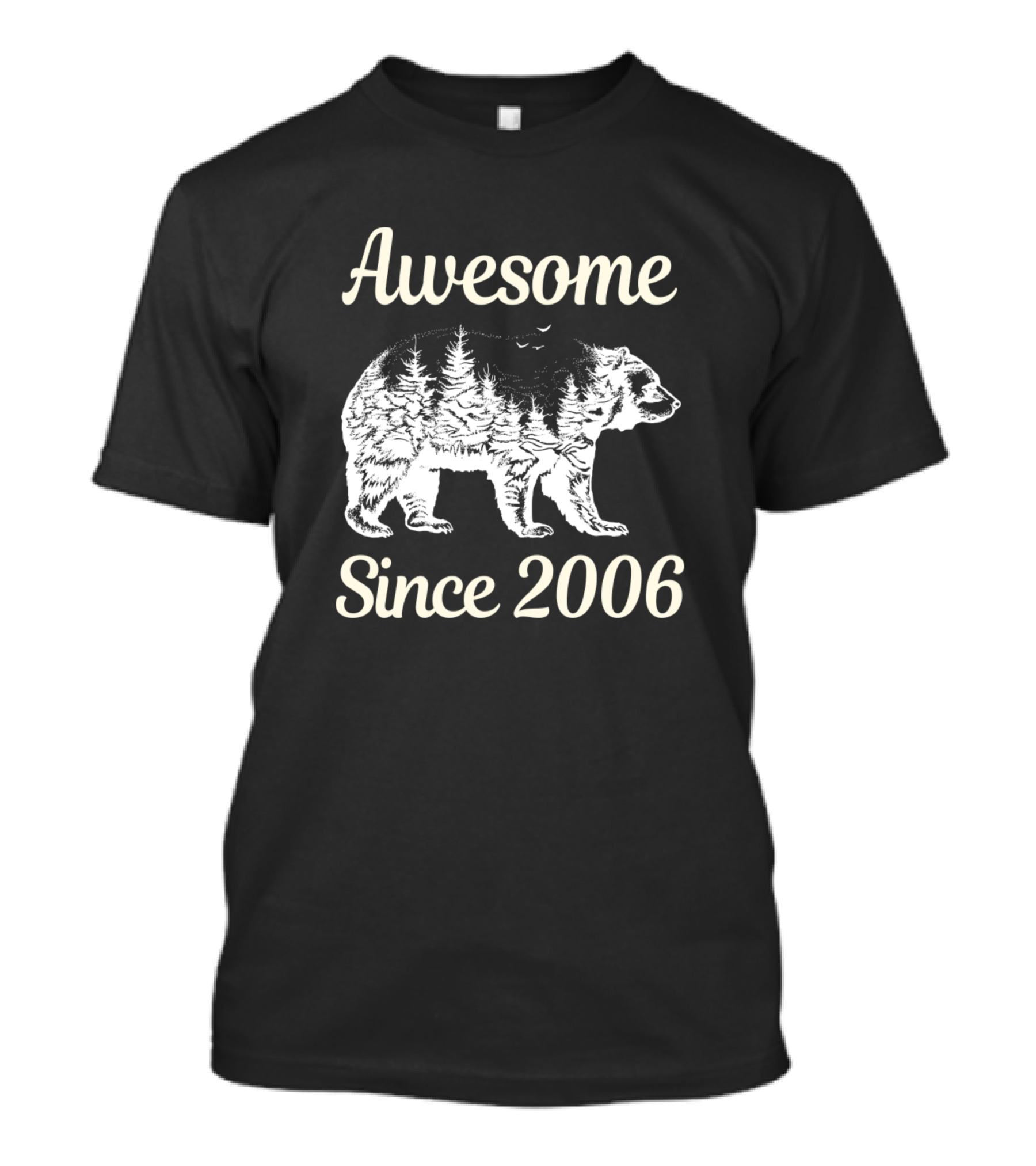 Awesome Since 2006 White Bear Forest T-Shirt