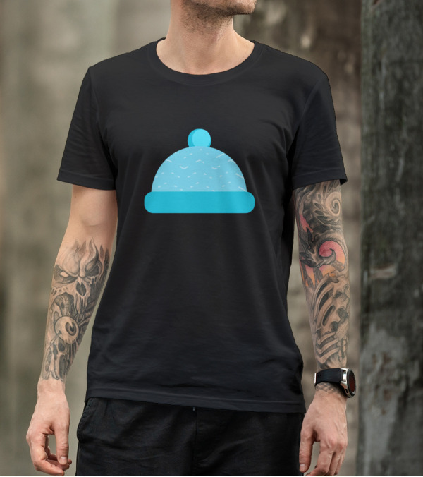 Winter Hat Blue T-Shirt