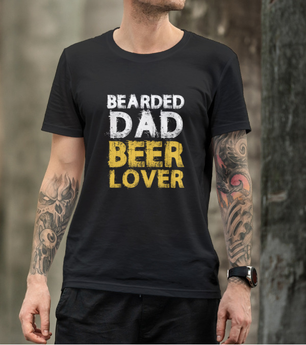 Bearded Dad Beer Lover Funny Drinking Smlteam T-Shirt