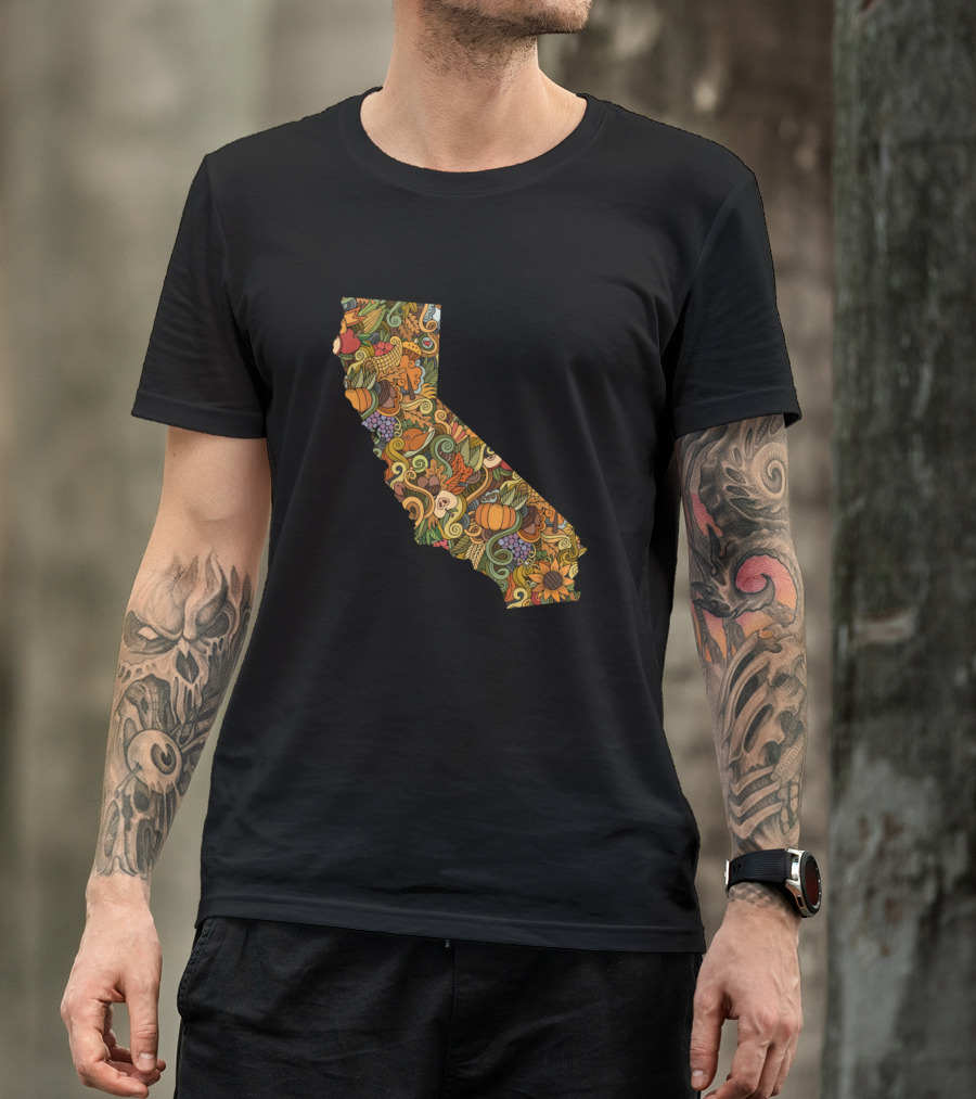 California Thanksgiving Harvest State T-Shirt