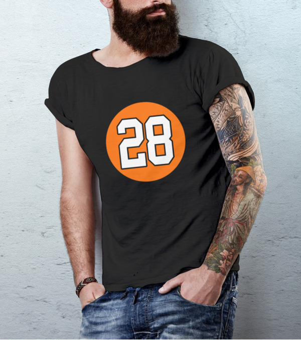 Claude Giroux 28 Orange Circle T-Shirt