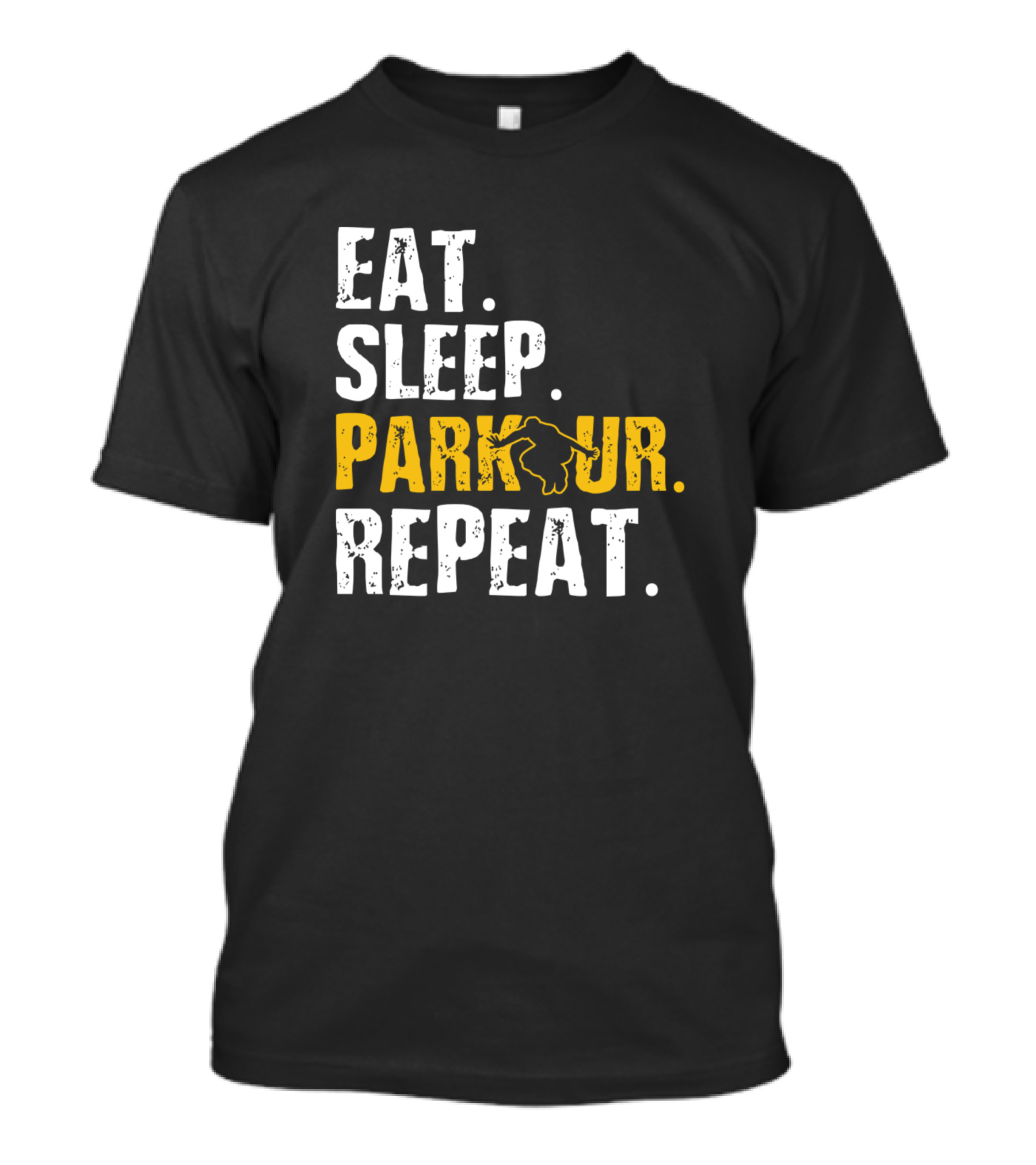 Eat Sleep Parkour Repeat Team Silhouette Active Lifestyle T-Shirt
