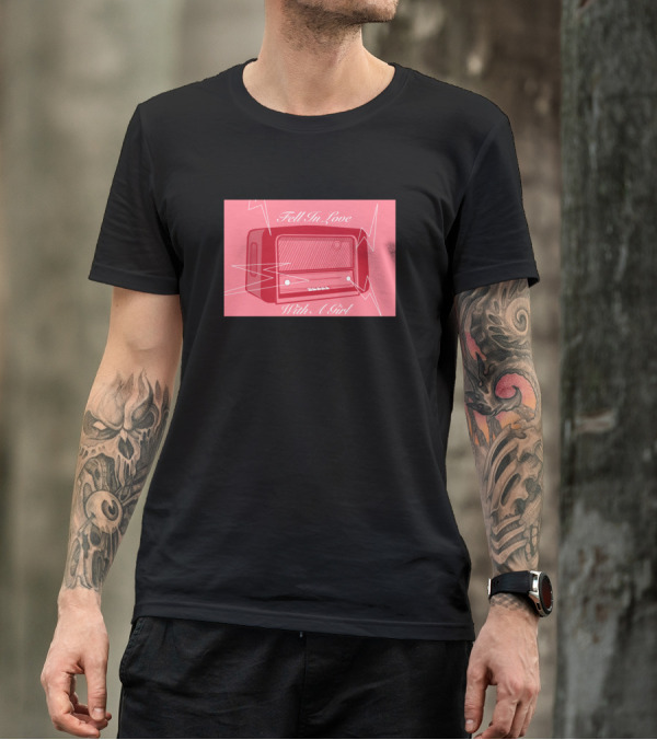 Fell In Love With A Girl Retro Radio Red Pink Lightning T-Shirt