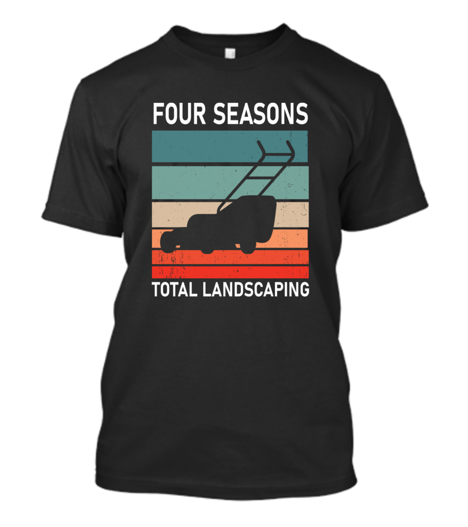 Four Seasons Total Landscaping Lawn Mower Retro T-Shirt