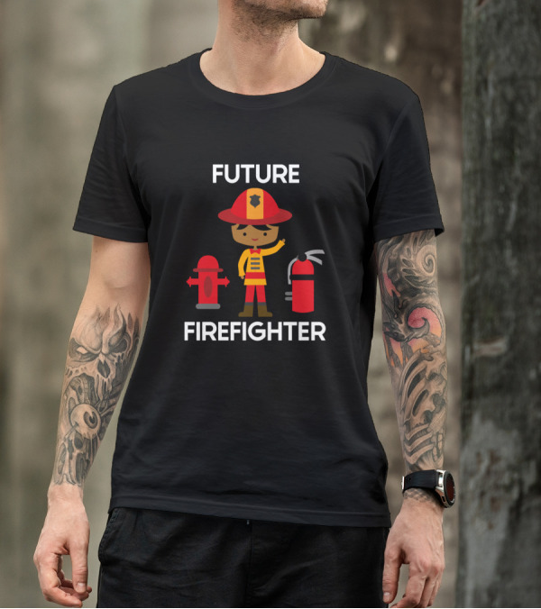 Future Firefighter Kids Black Girl Dreamjob Hero T-Shirt