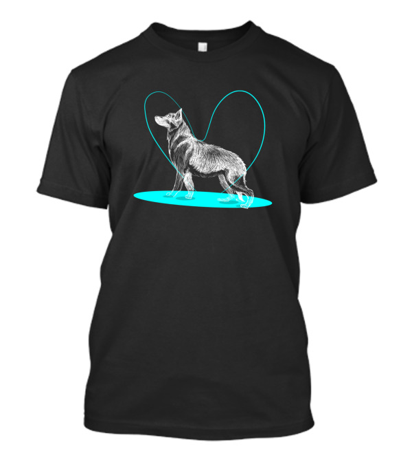 German Shepherd Love Heart T-Shirt