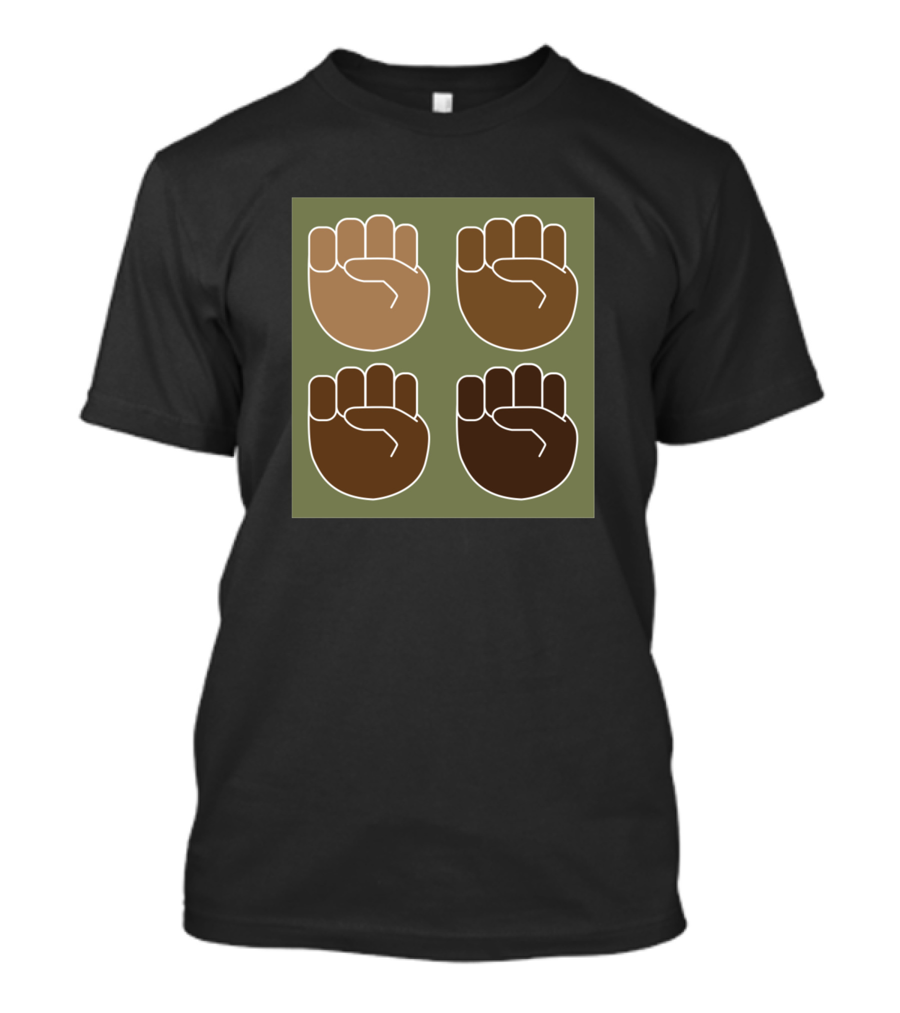 Fight The Good Fight Raised Fist Unity Concept T-Shirt