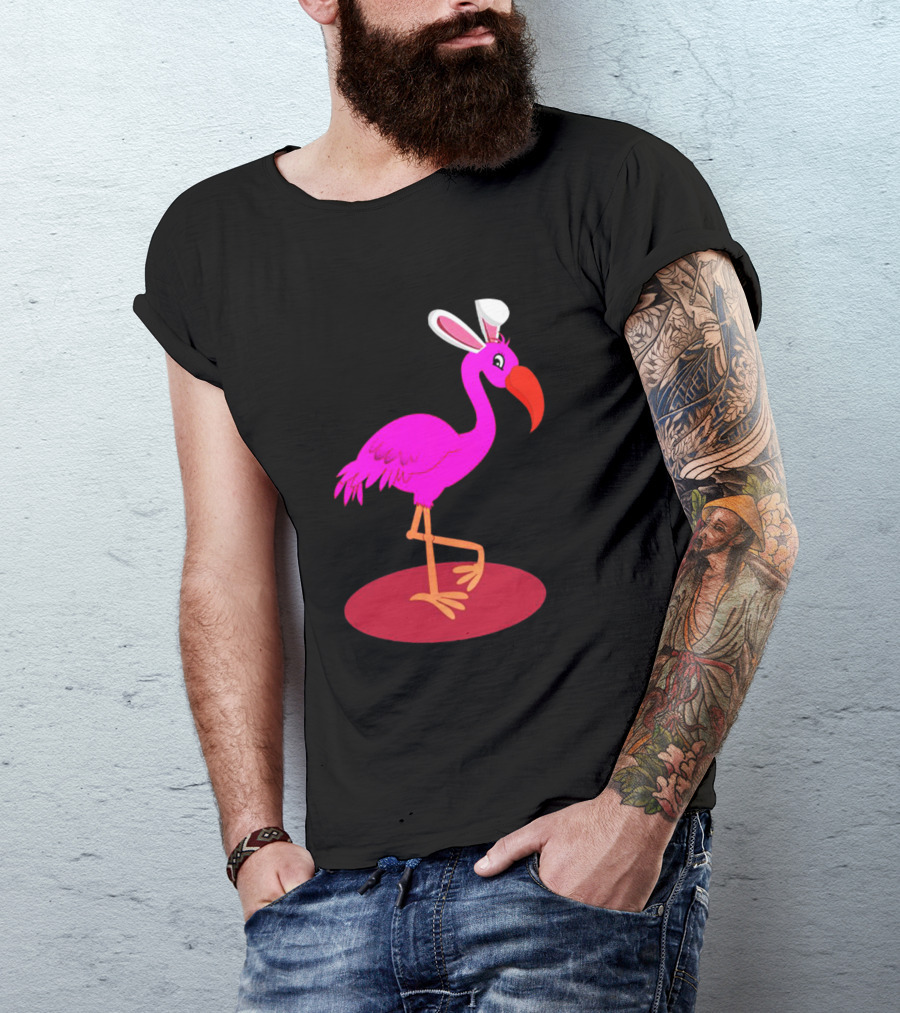 Flamingo Easter Bunny Ears T-Shirt