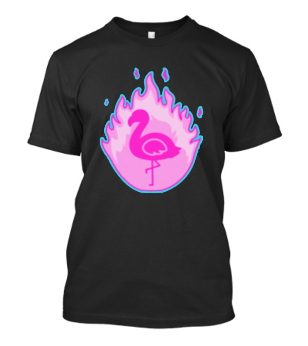 Flamingo Blazing Neon Pink Logo Ingo T-Shirt