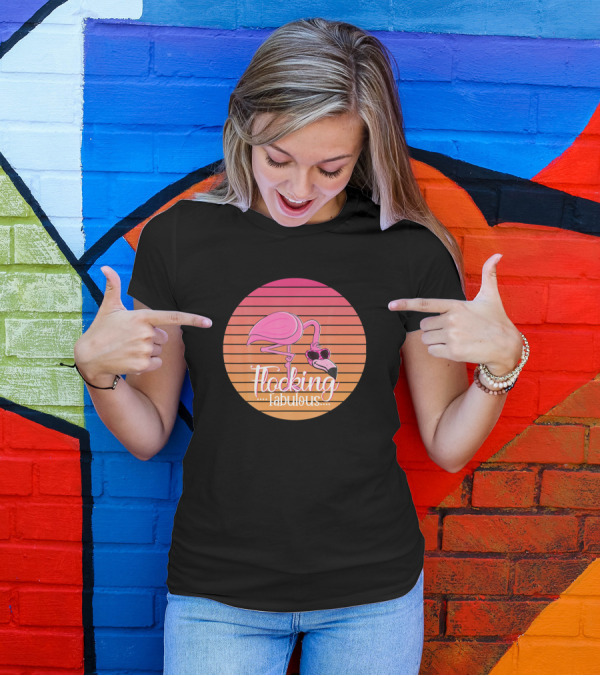Flocking Fabulous Vintage Flamingo T-Shirt