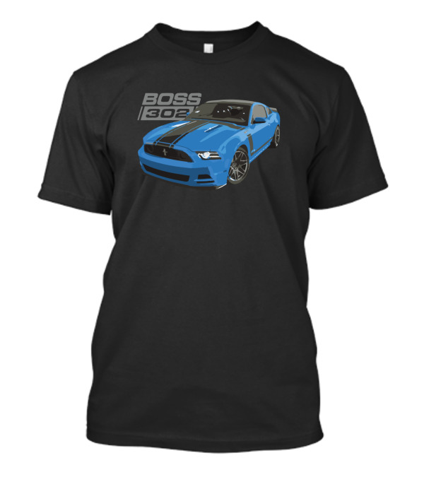 Boss 302 Grabber Blue Mustang Classic Car T-Shirt