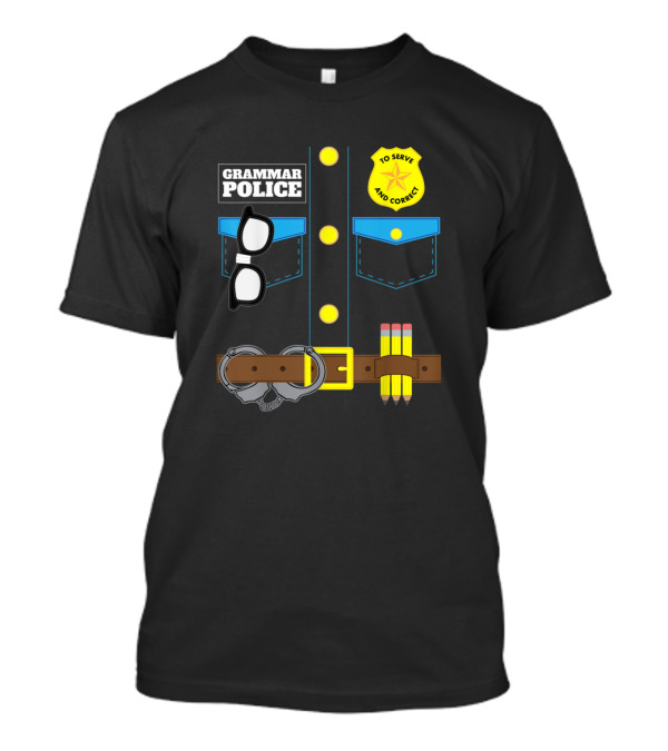 Grammar Police To Serve And Correct Halloween Pair Costume T-Shirt
