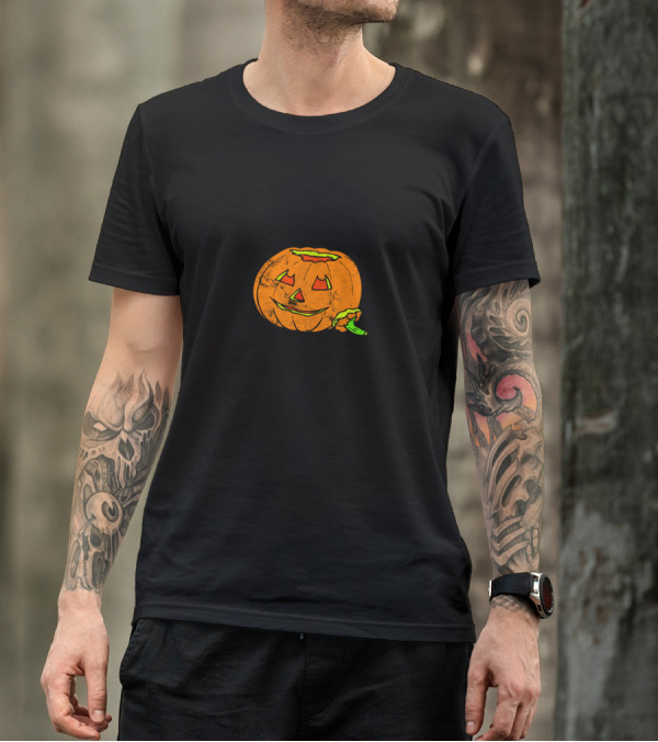 Lets Get Lit Halloween Pumpkin Face T-Shirt