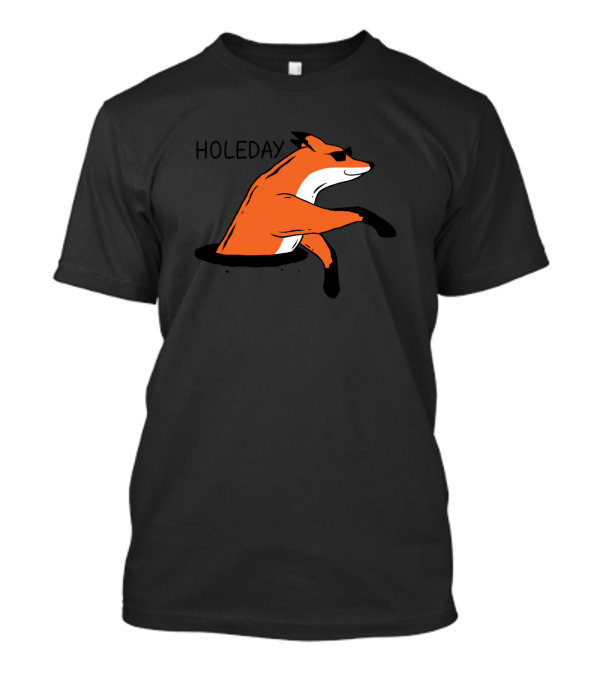 HOLEDAY Fox In Sunglasses Emerging From A Hole T-Shirt