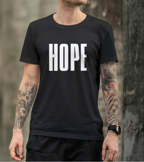 Hope Bold White Text Simplistic T-Shirt