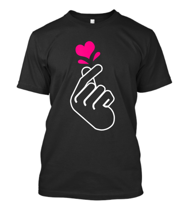 K Pop Saranghae Heart Hand Symbol Korean Musi T-Shirt