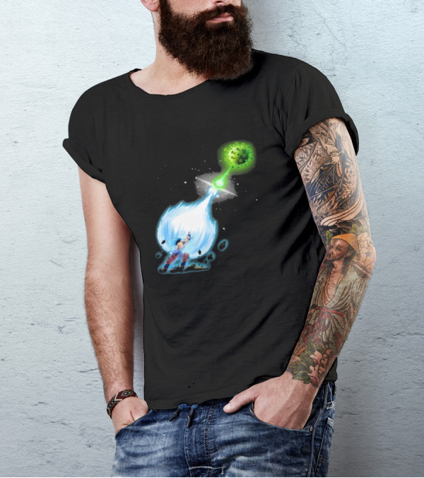 Ka Me Ha Me Ha Goku Battles Green Virus With Power Blast T-Shirt