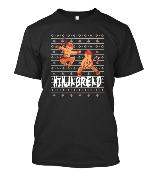 Ninjabread Cookie Warriors Holiday Humor T-Shirt