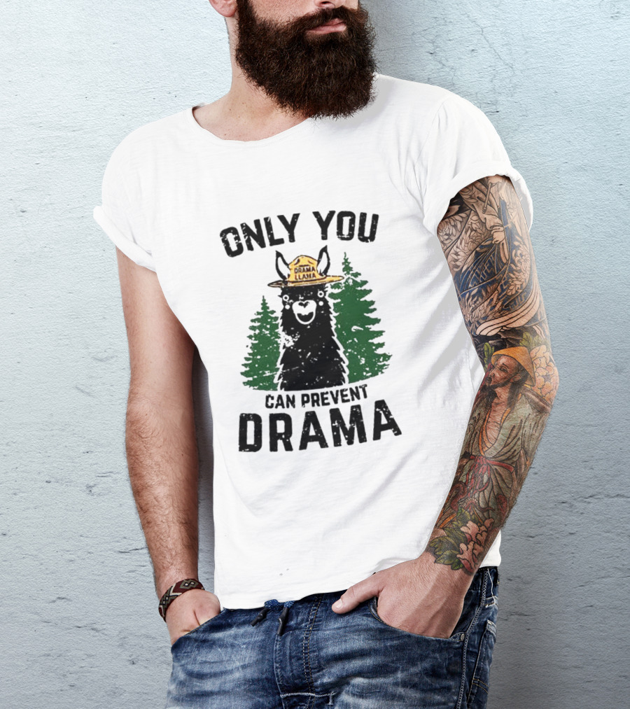 Only You Can Prevent Drama Llama Forest Hat T-Shirt