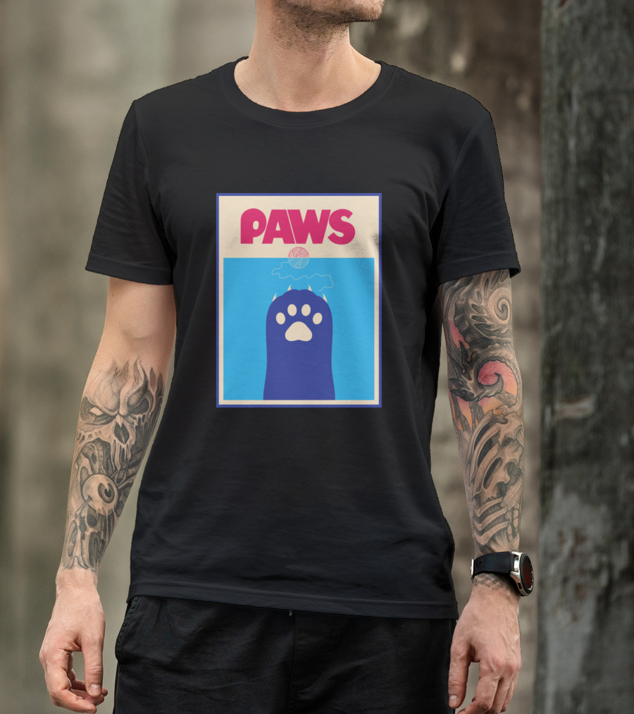 Paws Cat Paw Print Yarn T-Shirt