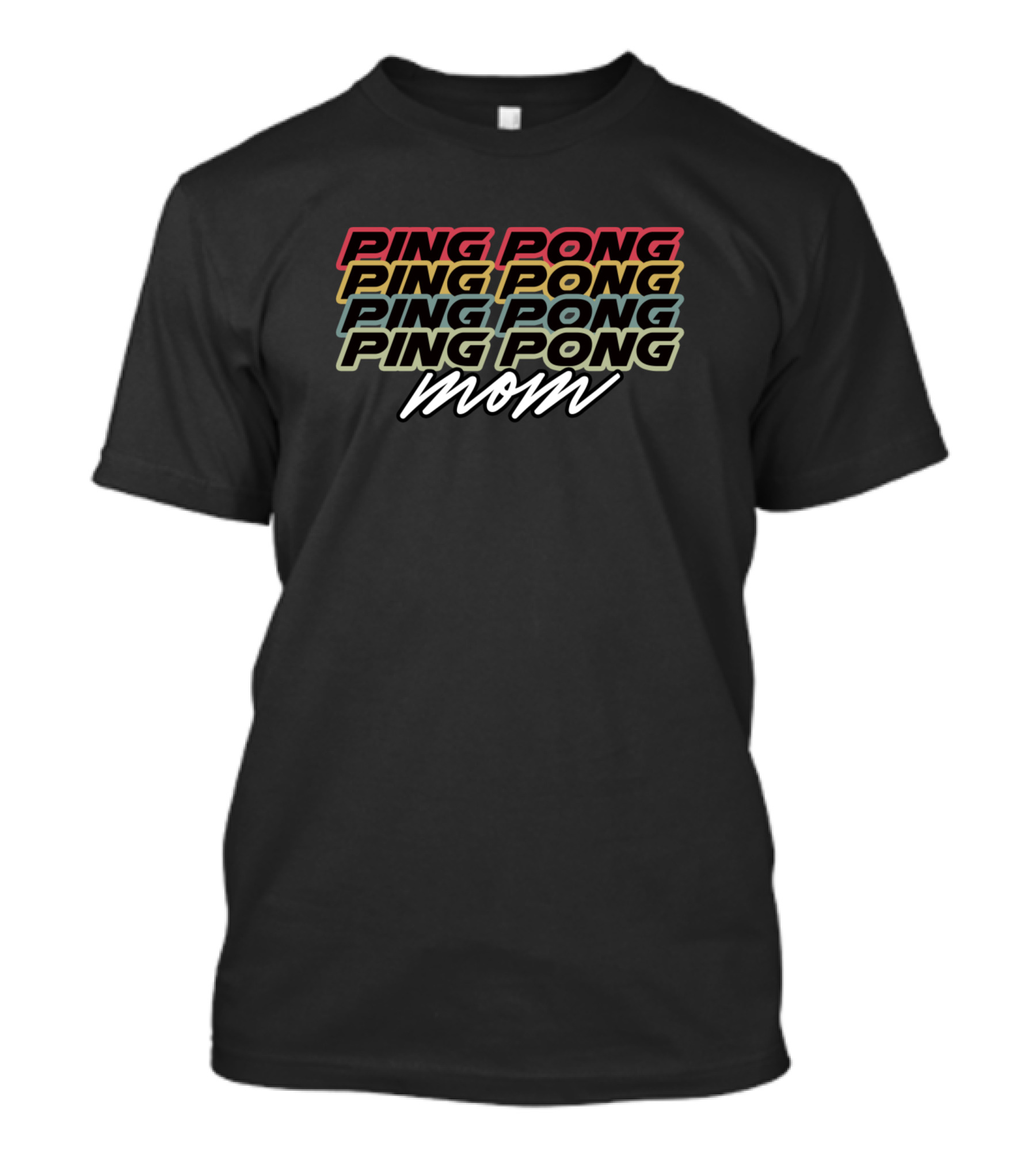 Ping Pong Mom Fun Retro T-Shirt