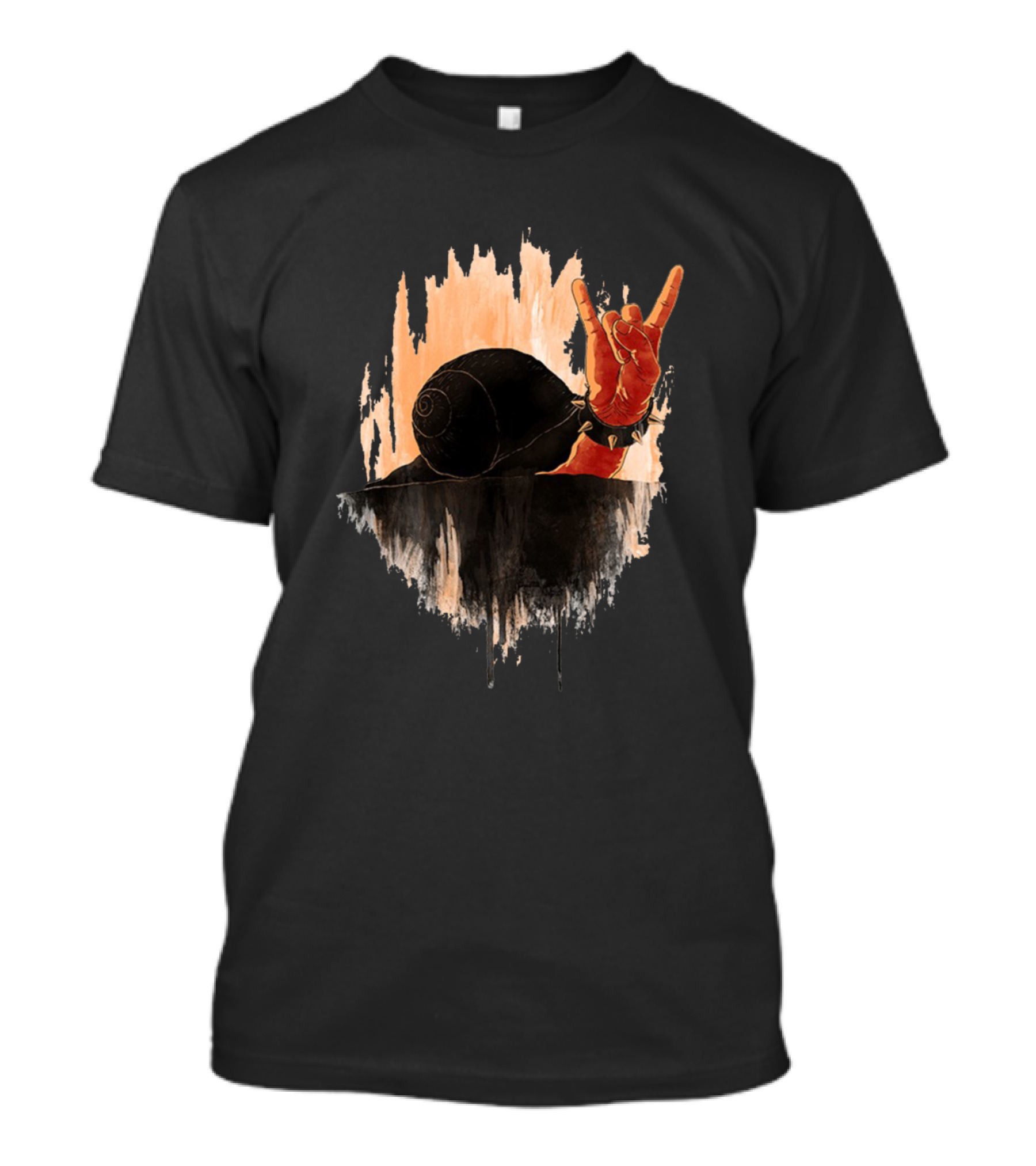 Rock Hard Snail Arm Rock On Gesture T-Shirt